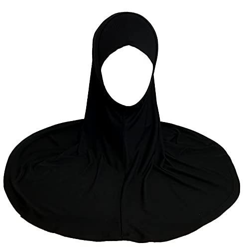 AMAL Muslim Hijab MAXI Amira Islamic Scarf For Women Cotton USA Collors (Black)