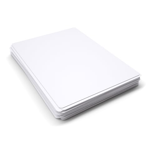 Show-me - A4 Mini Whiteboards | Plain Drywipe Boards | Lightweight 0.5mm Super-Flexible Design | Portable Classroom and Study Essential for School Use Pack of 35