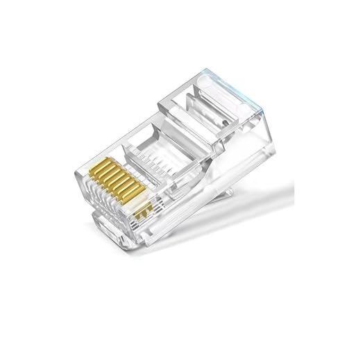Connecteur RJ45 CAT5e UTP mâle en lot de 100 pièces pour câble Ethernet standard