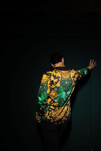 Barabas Men's Rhinestone Scorpion Long Sleeve Shirts 3SPR4323