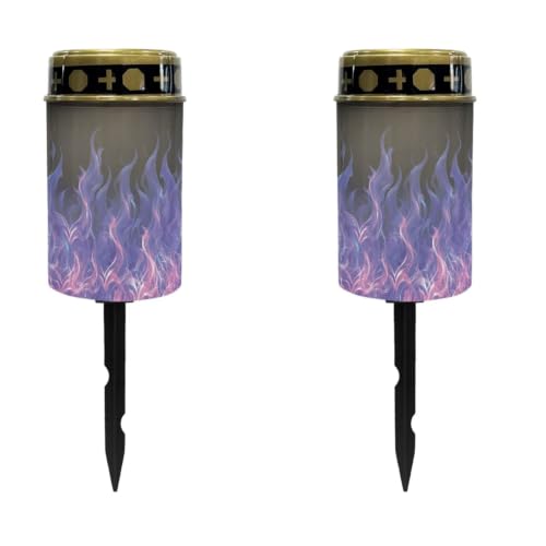 Image of Waterproof Cemetery Solar Lights Flameless Candle | Halloween Solar Lights for Cemetery Grave Decorations, Water Resistant LED Flameless Candle for Grave Memorial Gift Outdoor