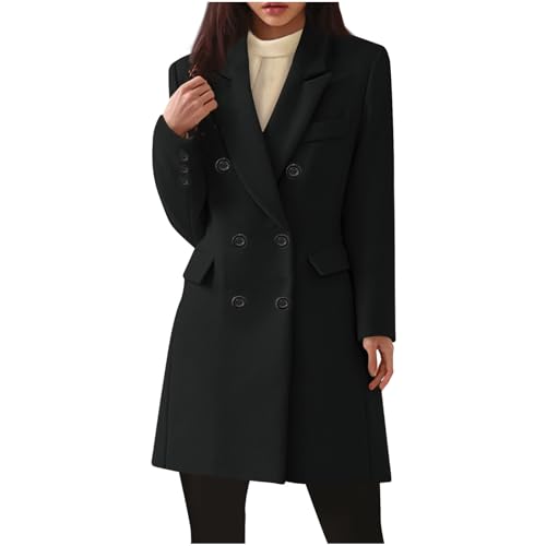 Basic for Women Fall Winter High Neck Fleece Lined Wool Jacket Windbreaker Coat Women 2025