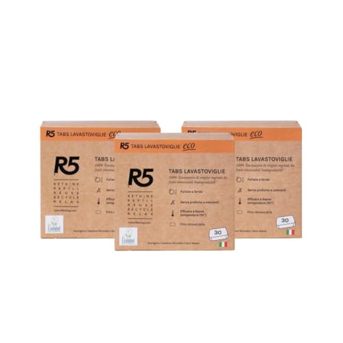 R5, Eco Tabs Lavastoviglie, 90 Pastiglie Lavastoviglie, con...