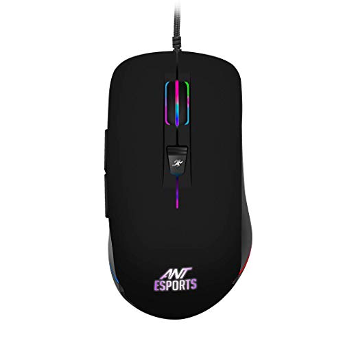 Image of Ant Esports H520W World of Warships Edition Wired Over Ear Headphones with Mic (Red) & GM100 RGB Optical Wired Gaming Mouse | 4800 DPI for FPS and MOBA Games Black