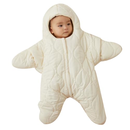 Generisch 2026 Grazioso vestito da neve per neonati, per neonati, cappotto invernale, abbigliamento per bambini, bianco, 0-3 mesi