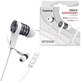 hama ドイツ | Intense ホワイト マイク付き 有線イヤホン 3.5mm 正規輸入品