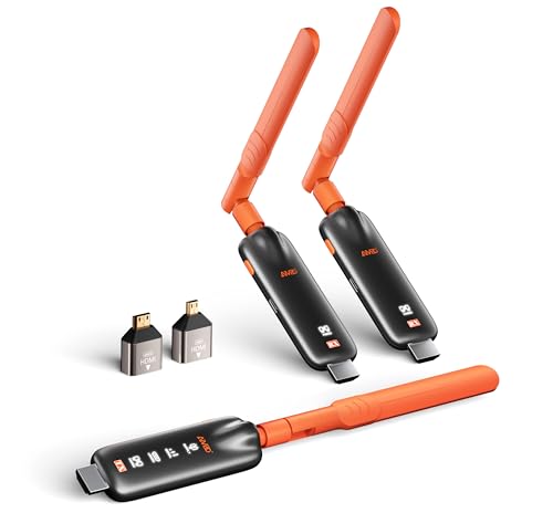 AIMIBO Transmetteur HDMI sans Fil & 2 Récepteurs [2026], Extensible à 6 Écrans, Entrée 4K (Sortie 1080P@60Hz), Portée 50m, Antenne 5dBi, Faible Latence...