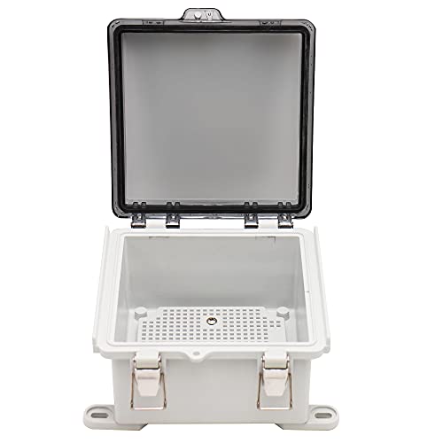 Makerele Electrical Junction Box,Hinged Cover Transparent Lid Ip67 Outdoor Electrical Project With Plastic Enclosure 5.9×5.9×3.5 Inch(150×150×90Mm) #TOP2