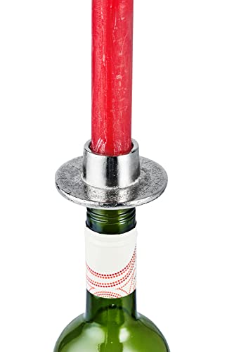 Michael Noll Bougeoir bouteille de vin en aluminium argenté - Bougeoir en métal - Lot de 5/10/20/50 (5) – Image 6