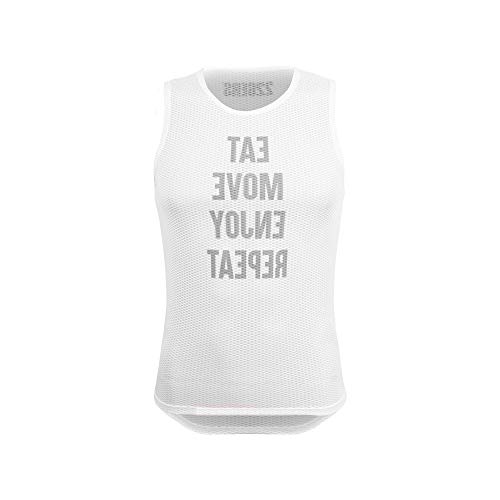 226ERS - Base Layer, Camiseta Interior, para Deportistas, Ropa para Hombre y Mujer, Regula Temperatura y Aleja el Sudor, Tejido Fresh, Camiseta Interior Ciclismo, Color Blanco - Talla S