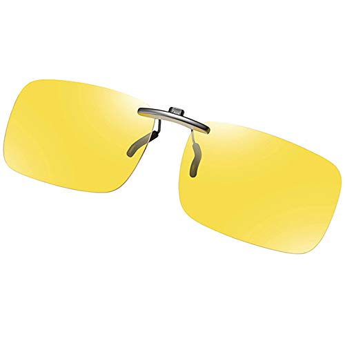 Image of Polarized Clip-on Sunglasses Anti Glare UV400 Non-flip Clip-on Sunglasses over Prescription Glasses for Men Women