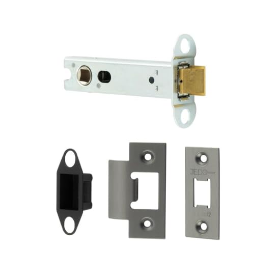 Ironmongery Solutions® Jedo Heavy Duty Tubular Latches 45 Degree Short Travel Robust Door Latch Mechanism for Internal & External Doors Fixings Included (Gun Metal, 102mm)