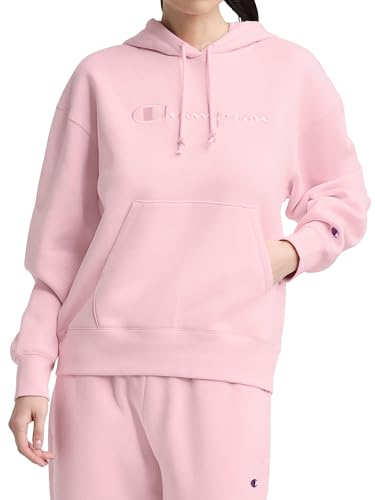 Outfits for Women Over 50: Fashion Tips That Make You Feel Like Yourself Again 34 Champion Women's Powerblend Pullover Hoodie, Loose Fit, Tonal Script Logo, Rose Shadow - Embroidered Script Logo, Medium
