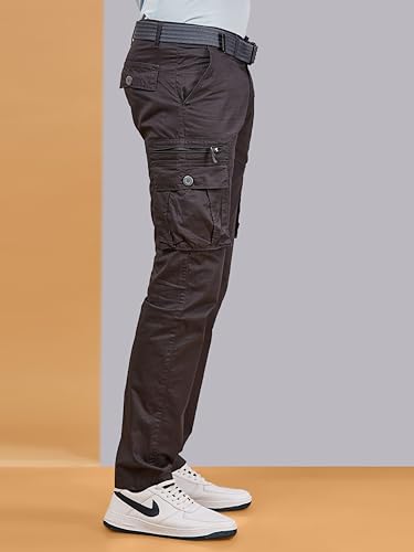 Image of BEEVEE Mens Fixed Waist Cargo Pant with Belt.