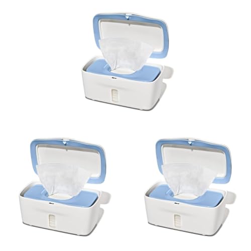 Image of OXO Tot Perfect Pull Baby Wipes Dispenser, Refillable Wipe Holder, Dusk (Pack of 3)