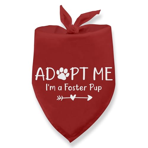 Adopt Me Dog Bandana Adopt Me Bandanas for Dogs Im A Foster Pup Dog Bandana Adoption Day Adopted Bandanas Pet Scarf for Small Medium Cats Dogs