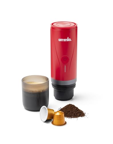 Omnia Espresso On the Go - Máquina de espresso portátil, mini cafetera recargable por USB para exteriores, camping, Overlanders