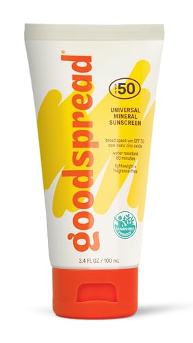 Goodspread Mineral Sunscreen SPF 50, No White Cast, Non-Nano Zinc...