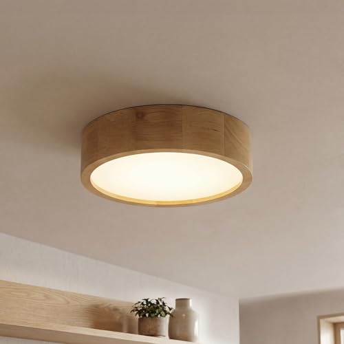 Plafonnier bois chêne ARBARO pour escalier et couloir design