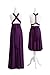 Women's Convertible Dress Junior's Maxi Vintage Bridesmaid Wedding Formal Evening Party Prom Evening Gown Haltery Dress Dark Purple