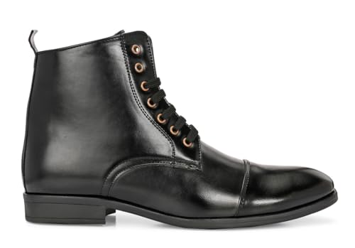 Image of Server Men's Chelsea Ankle Boots | Casual Boots for Men | Ankle Height Boots| All Day wear | Comfortable Formal Office & Business Wear Shoes | Lace up Boots | Derby Boots