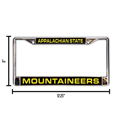 Ncaa Appalachian State Mountaineers Laser Cut Inlaid Standard Chrome License Plate Frame #TOP3