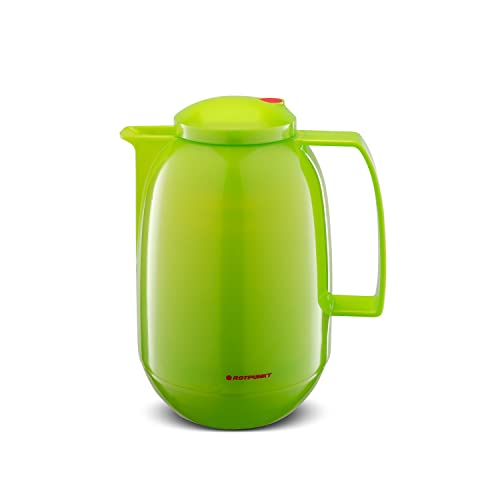 ROTPUNKT Isolierkanne 1,0 Liter I hochwertig I Glaseinsatz I voller GeschmackI I leicht zu reinigen I 24 Std heiß 36 std kalt shiny pear Cover