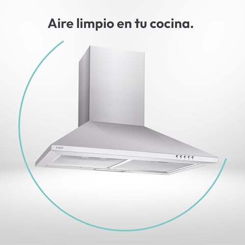Miniatura 5 de Candy CCE117/1X, Campana extractora 70 CM, 3 Niveles de Potencia, 65W, 305M3/H, Filtros de Carbono, 2 Paneles Aluminio Antigrasa, Iluminación LED, 56/62DB, Clase C, Acero Inoxidable