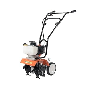 52cc Petrol Garden Tiller, Cultivator, Rotavator and Rototiller | 2-Stroke 6500 RPM