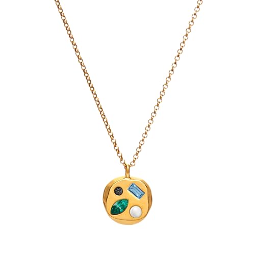 Birthdate 14k Gold Necklace for Women, The May Fifthteenth Pendant - 16-20in Adjustable 14 Karat Gold Chain with Lobster Clasp - Cadenas de Oro 14k Puro Para Mujer, Ladies Jewelry Birthstone