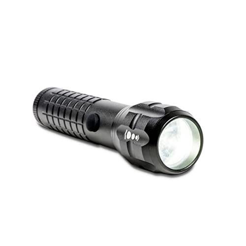 MAUL LED-Taschenlampe MAULkronos S – outdoor-taugliche LED Taschenlampe für die semiprofessionelle Anwendung – helle Taschenlampe mit langer Leuchtdauer und Spritzwasserschutz (IPX4) – schwarz