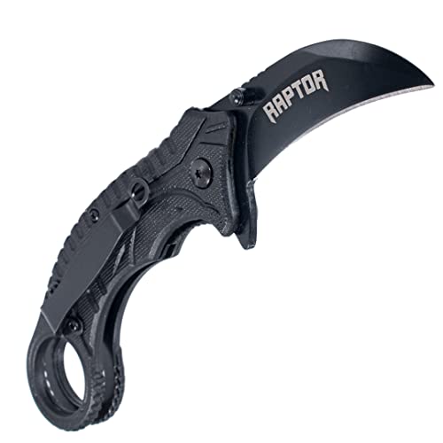 TRS Raptor Folding Karambit, Black - TRS