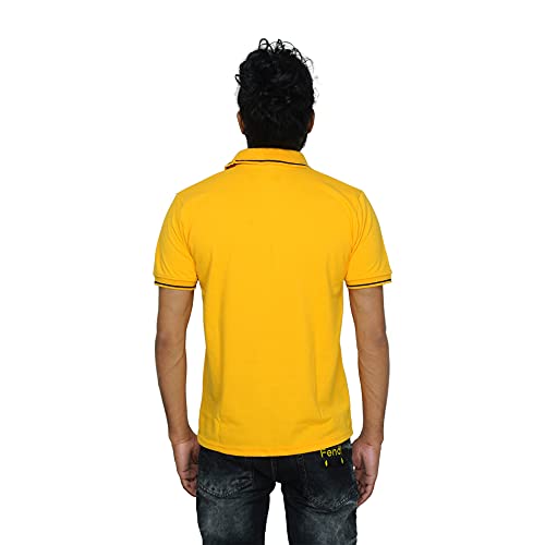 Image of Golden Yellow Mens Polo T Shirt