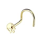  Monster Piercing Fundici?n anodizada de Oro CR?Neo min?sculo Calibre 20 316L Acero quir?rgico Tornillo de Nariz Tornillo Perforaci?n Joyas