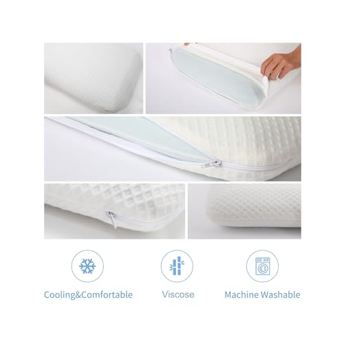 Dlight Bd Ultra Slim 2.7 Inch Stomach Sleeping Gel Infused Memory Foam Pillow- Ultra Thin And Flat Design For Stomach And Back Sleepers thumb #5