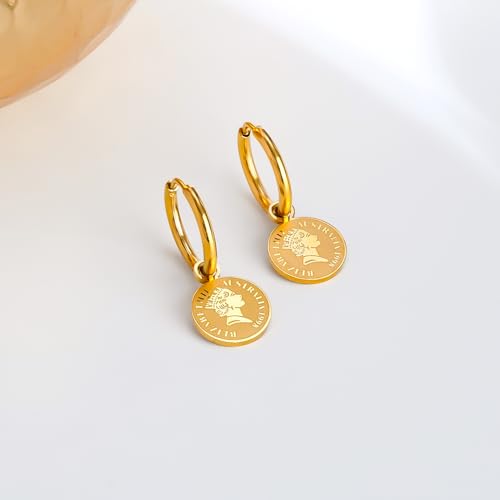 Image of Rubans Demi Fine Stainless Steel Hoop Earrings Daily Gift for Women & Girls