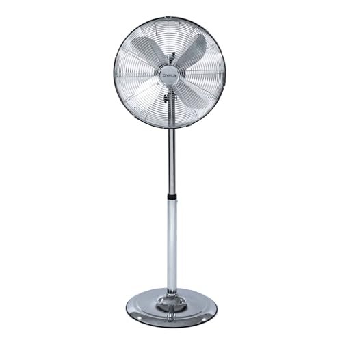 Oypla Electrical 16 Inch 40cm Chrome Metal Pedestal 3 Speed Stand Fan Cooling