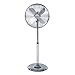 Price comparison product image Oypla Electrical 16" Inch 40cm Chrome Metal Pedestal 3 Speed Stand Fan Cooling