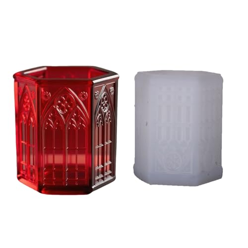 Lindring fönster silikonform för betong harts smycken rätter kreativa gåvor fönster silikonform för pennhållare