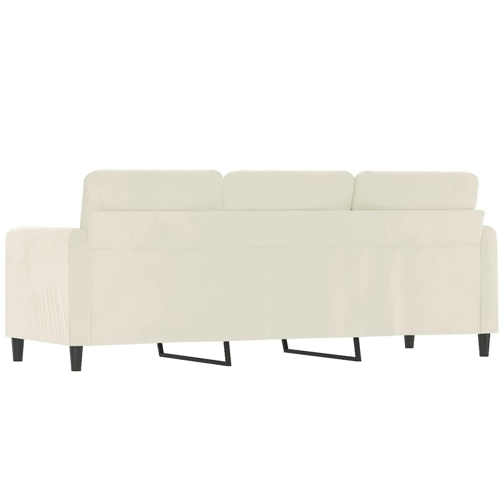 Canapé 3 places en velours XXL confortable avec structure en métal pour salon Relax Meubles rembourrés