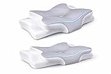 Ultra Pain Relief Cooling Pillow for Neck Support, Adjustable Cervical Pillow Cozy Sleeping, Odorless Ergonomic Contour Memory Foam Pillows, Orthopedic Bed Pillow for Side Back Stomach Sleeper