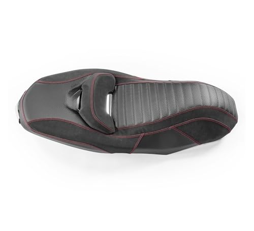 Selle X-Max 300 inconfortable ? Housse intégrale avec coussin rouge - 3