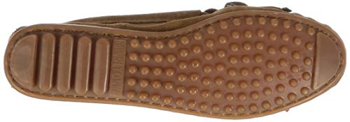 Minnetonka Women's Kilty Hardsole Moccasins, Dusty Brown,6 M4