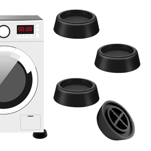 Anti Vibration Pads for Washing Machine – 4 Pack Rubber Stabiliser Feet Pads for Dryer, Dishwasher, Fridge – Non-Slip Shock Absorbers Mat – Floor Protection & Noise Reduction