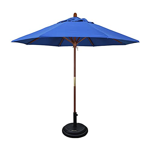 Parasol en bois premium 2,7m protection solaire haut de gamme UV 50+ pour cour