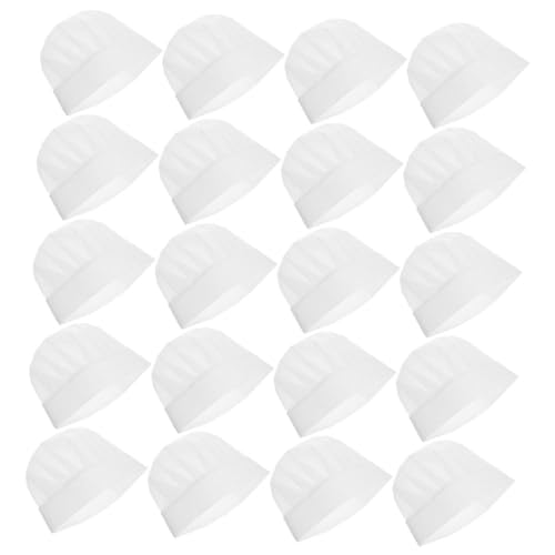 PartyKindom 30Pcs Chef Hats Disposable Non Woven Cooking Caps for Baking Parties and Culinary Classes Snug Fit Single Use White