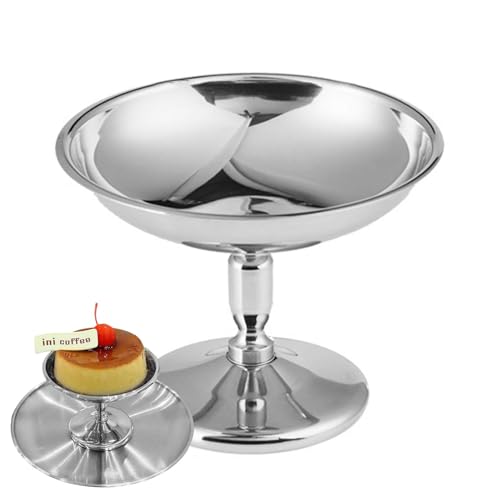 Cuencos de postre de acero inoxidable | Platos postres metálicos pulidos duraderos | Cuencos de reutilizables con acabado de espejo para y uso diario | Cuencos de postre - Cocina