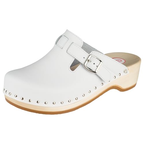 Berkemann Unisex - Adults Riemen Toeffler 402 Clogs & Mules White EU 44