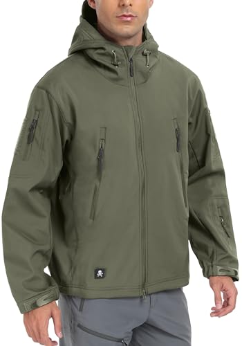 Aosyax Herren Softshell-Jacken, Militärisch, Taktisch, Wasserdicht, für...