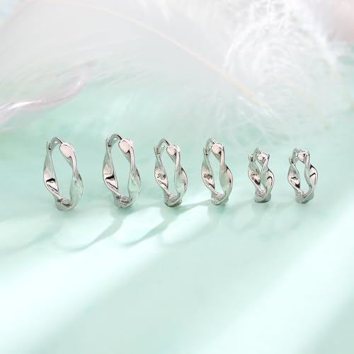 3 Pairs 14K Gold Twisted Hoop Earrings Set for Women Small Huggie Cartilage Piercing Hypoallergenic Earring Gifts for Her4